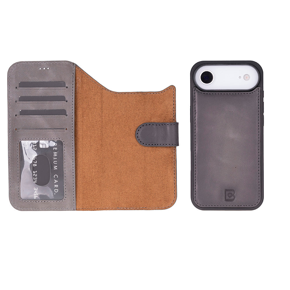 Magic iPhone 17 Air Detachable Leather Wallet Case