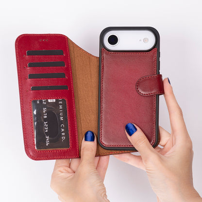 Magic iPhone 17 Air Detachable Leather Wallet Case