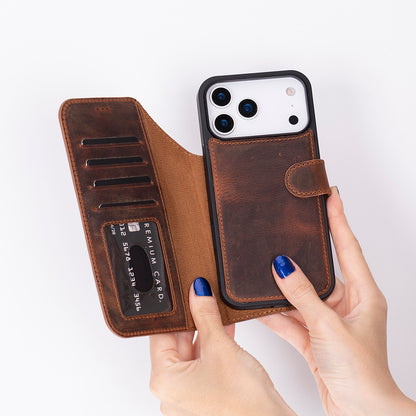 Magic iPhone 18 Pro Max Leather Detachable Wallet Case