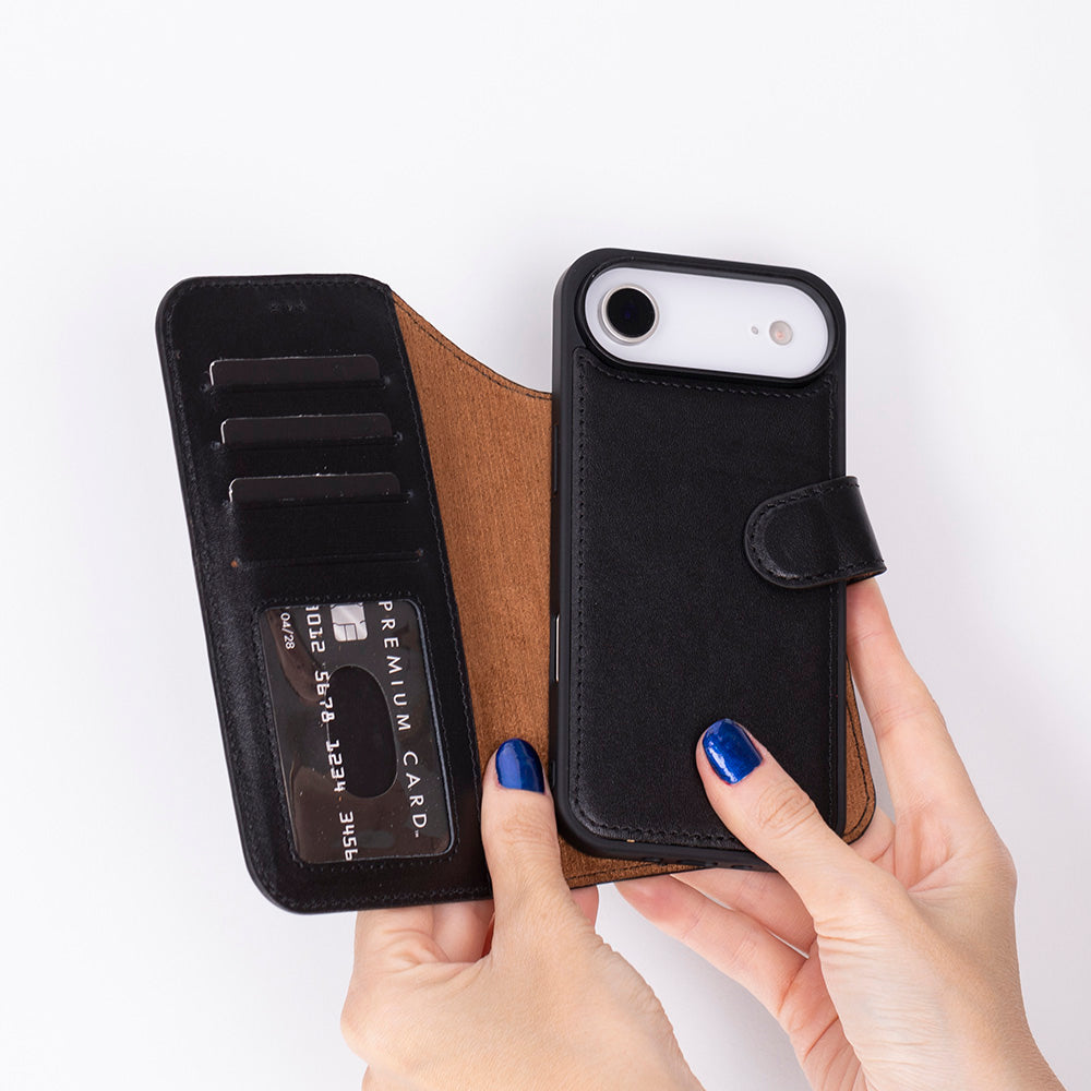 Magic iPhone 17 Air Detachable Leather Wallet Case