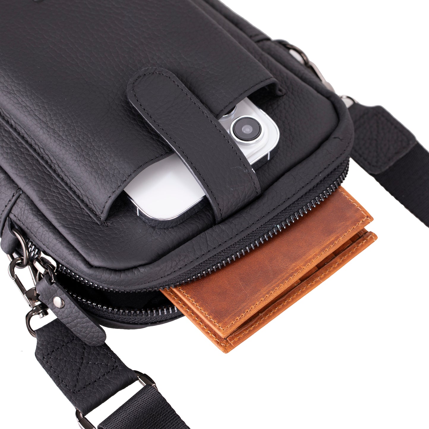 Solvix Leather Crossbody Bag