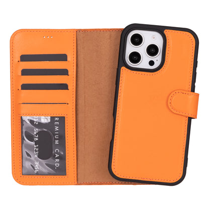 Magic iPhone 16 Pro Max Leather Detachable Wallet Case