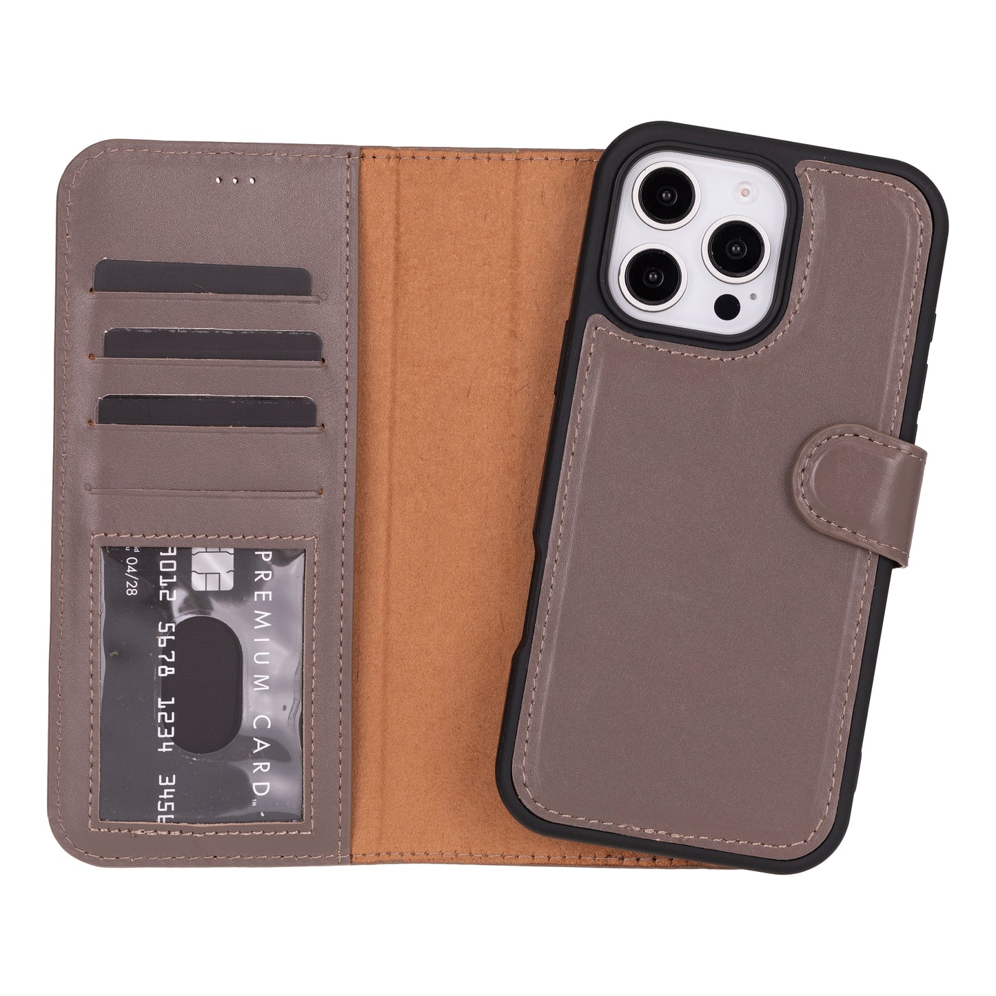 Magic iPhone 16 Pro Max Leather Detachable Wallet Case