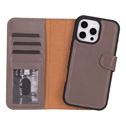 Magic iPhone 16 Pro Max Leather Detachable Wallet Case