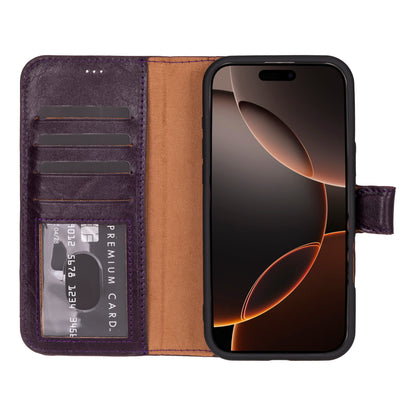 Magic iPhone 16 Pro Max Leather Detachable Wallet Case