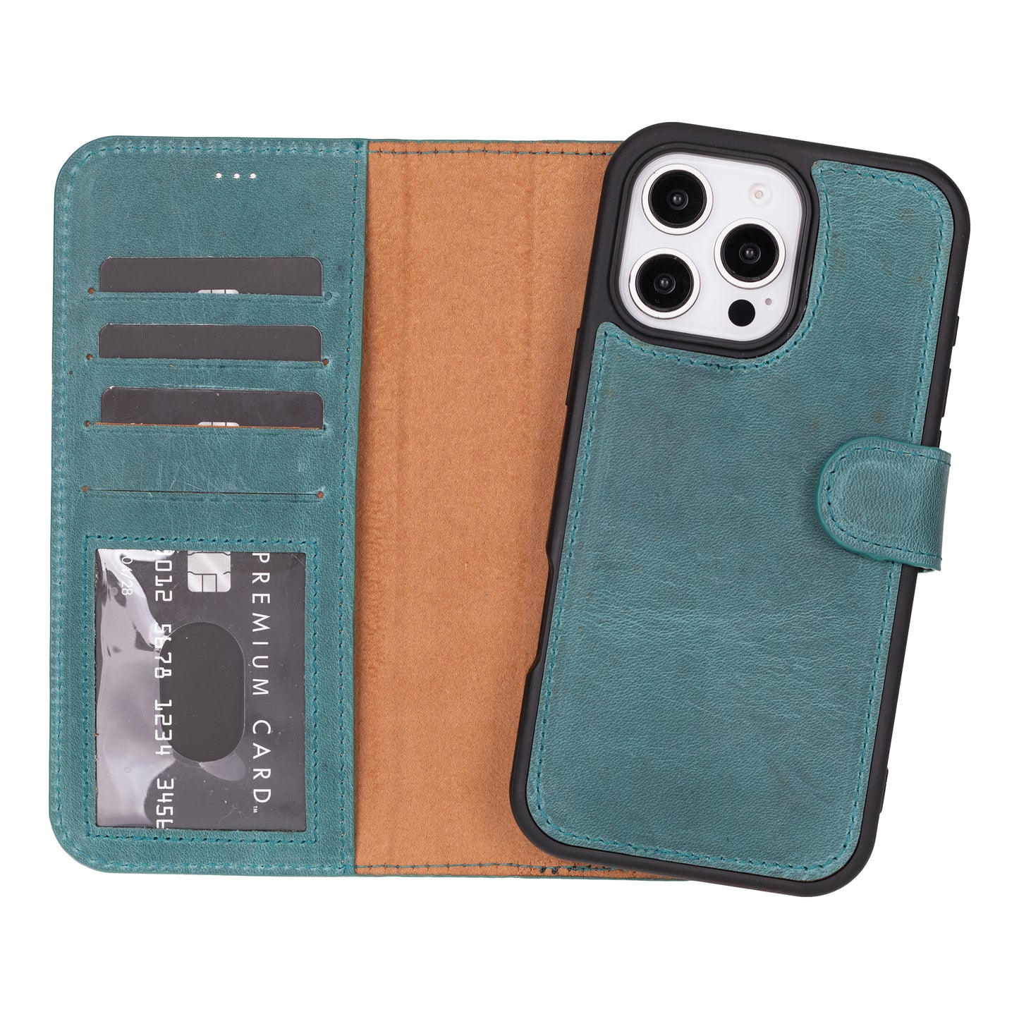 Magic iPhone 16 Pro Max Leather Detachable Wallet Case