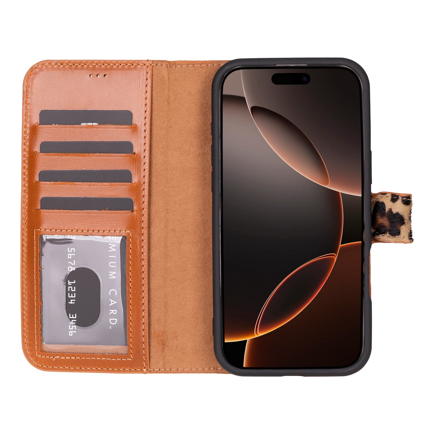 Magic iPhone 16 Pro Max Leather Detachable Wallet Case