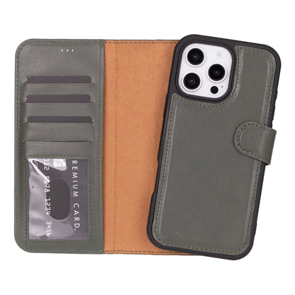 Magic iPhone 16 Pro Max Leather Detachable Wallet Case