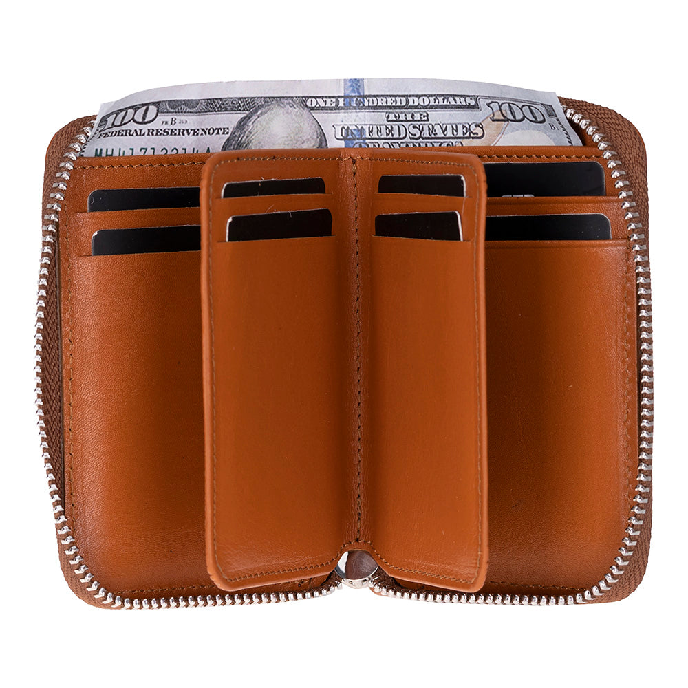 Elvis Leather Zipper Wallet