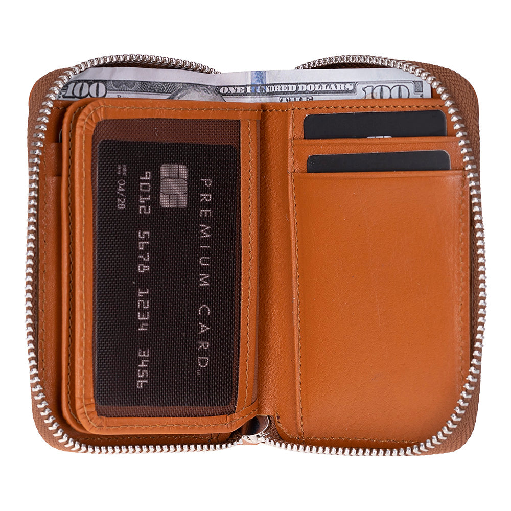 Elvis Leather Zipper Wallet