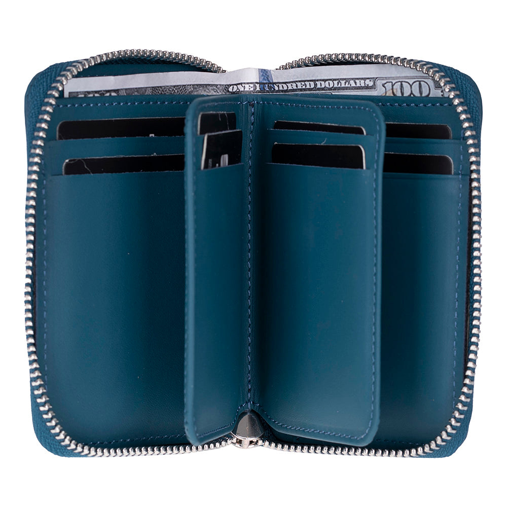 Elvis Leather Zipper Wallet