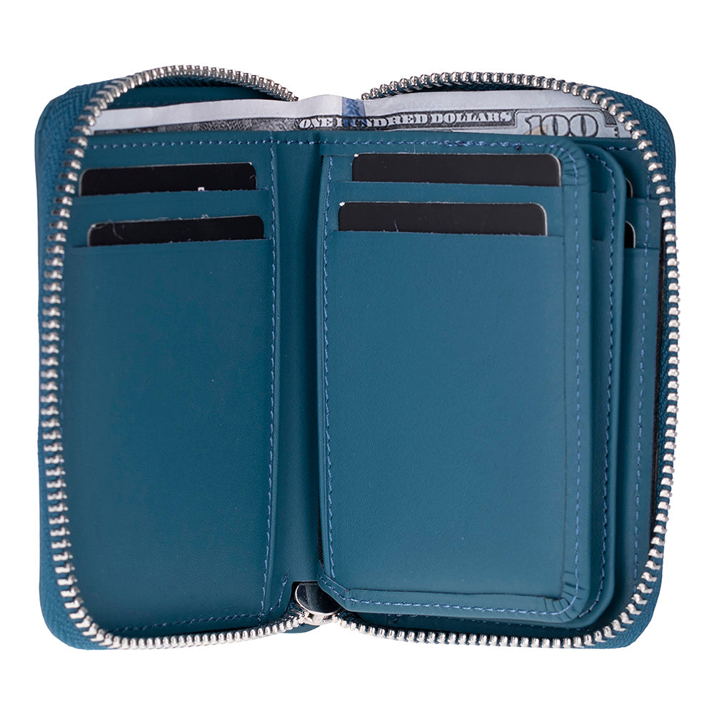 Elvis Leather Zipper Wallet