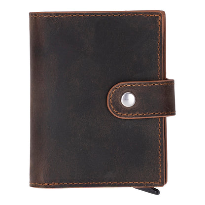 Palermo Mechanical Leather Card Holder