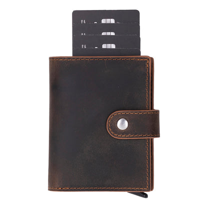 Palermo Mechanical Leather Card Holder