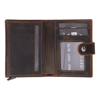 Palermo Mechanical Leather Card Holder