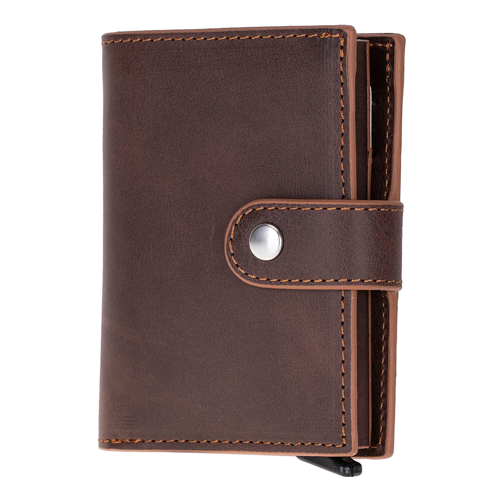 Palermo Mechanical Leather Card Holder