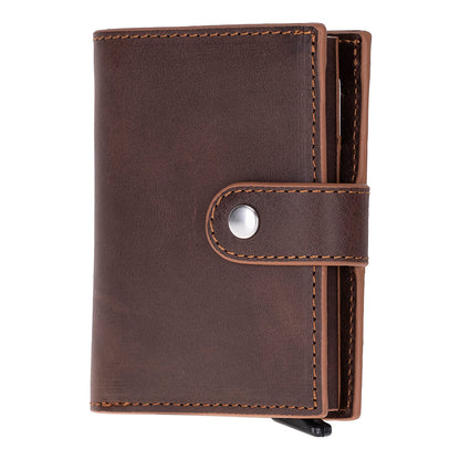 Palermo Mechanical Leather Card Holder