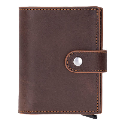 Palermo Mechanical Leather Card Holder