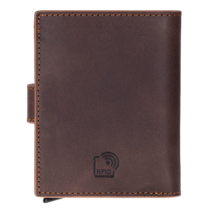 Palermo Mechanical Leather Card Holder