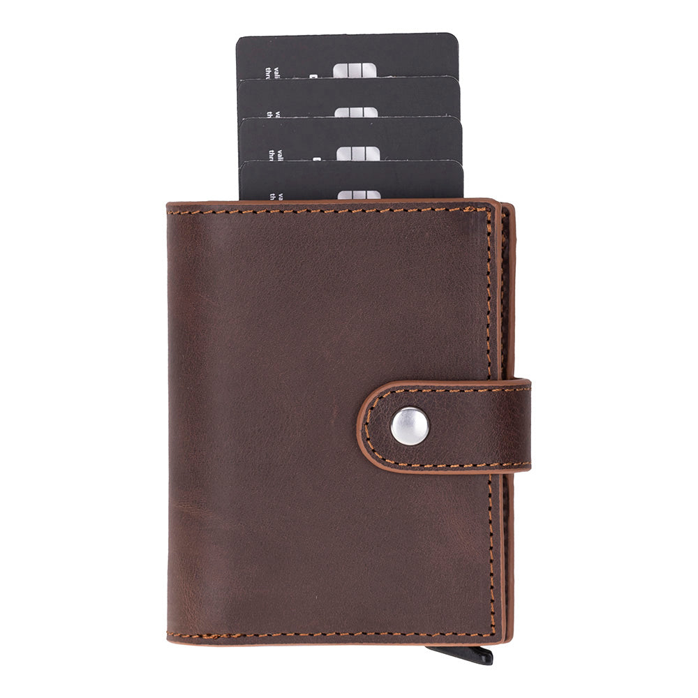 Palermo Mechanical Leather Card Holder