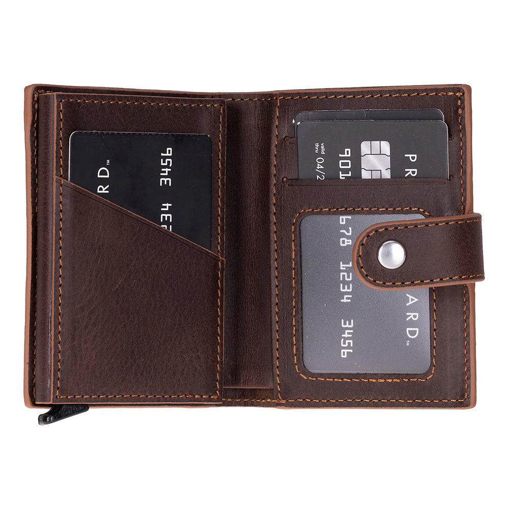 Palermo Mechanical Leather Card Holder