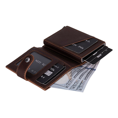 Palermo Mechanical Leather Card Holder