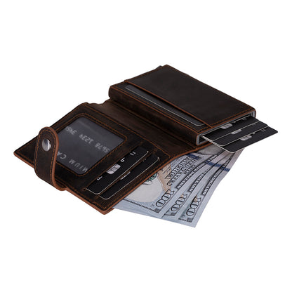 Palermo Mechanical Leather Card Holder