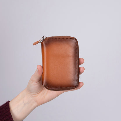 Elvis Leather Zipper Wallet