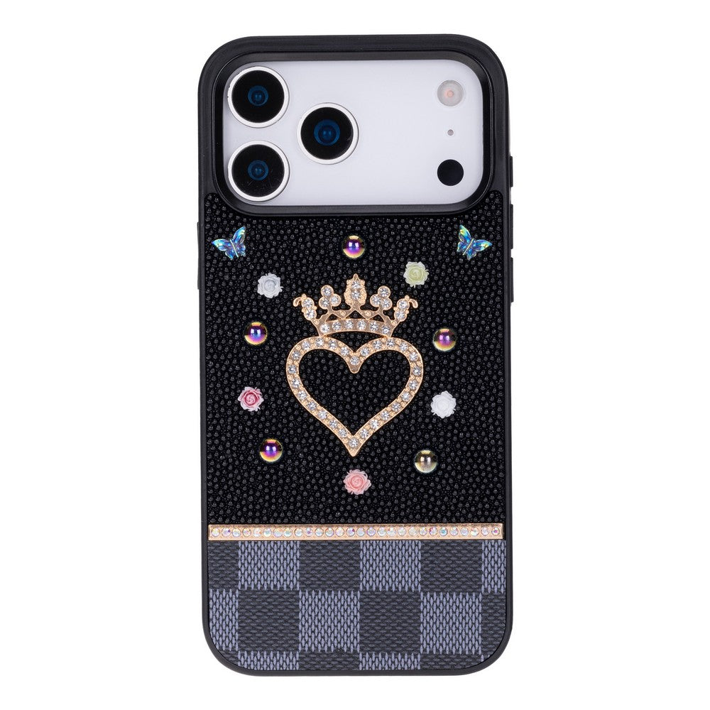 Vissel Heart Crystal Luxury Case for iPhone 17 Pro