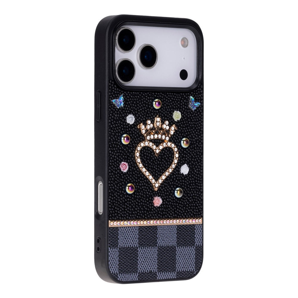 Vissel Heart Crystal Luxury Case for iPhone 17 Pro