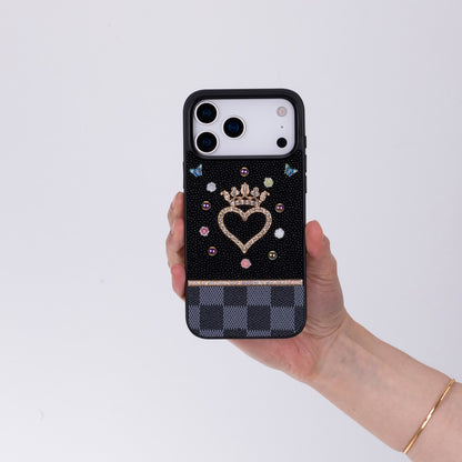 Vissel Heart Crystal Luxury Case for iPhone 17 Pro