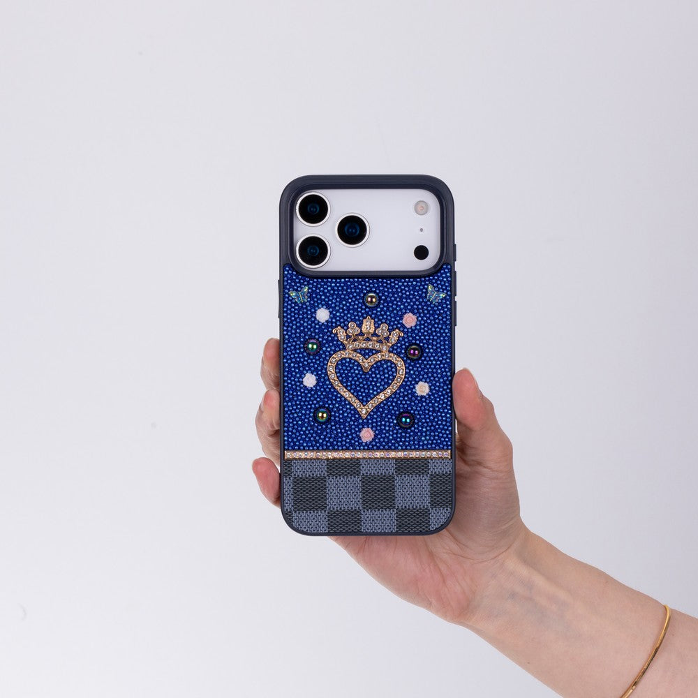 Vissel Heart Crystal Luxury Case for iPhone 17 Pro