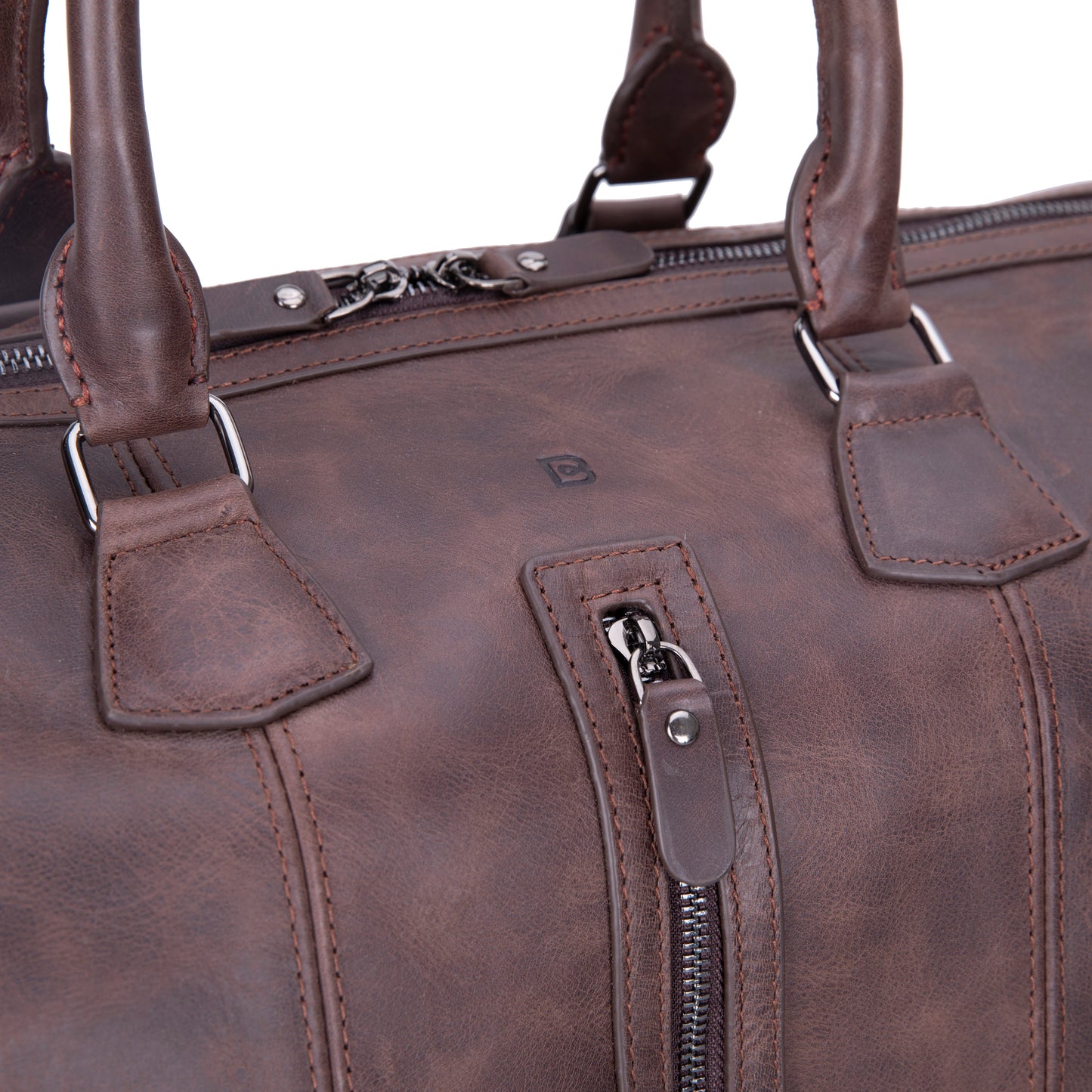 Crestiva Leather Weekend Duffle Bag