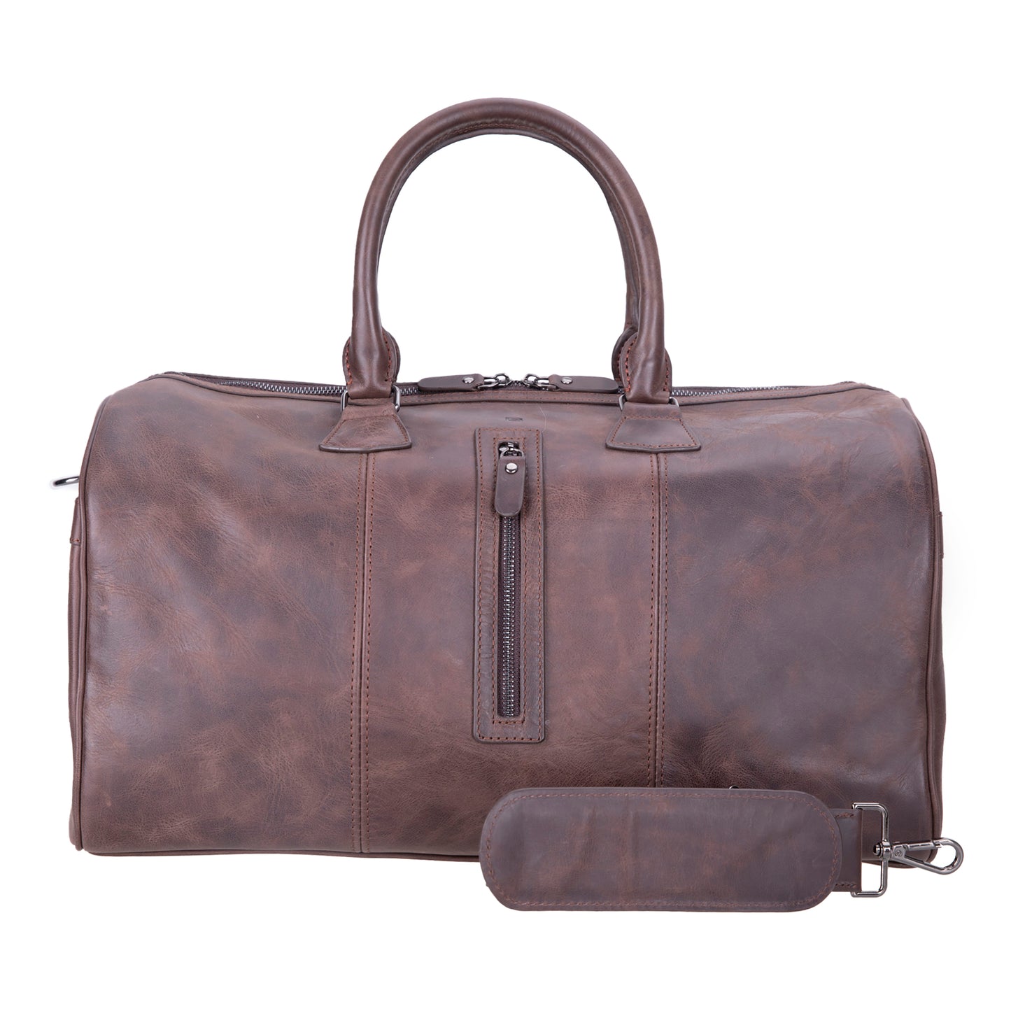 Crestiva Leather Weekend Duffle Bag