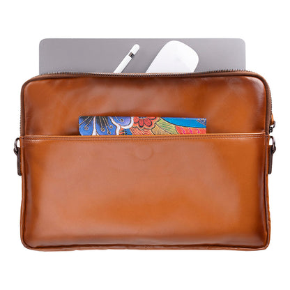 Leeds Slim Leather Laptop / Tablet Sleeve