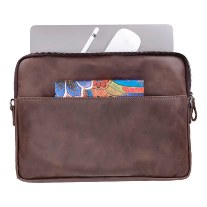 Leeds Slim Leather Laptop / Tablet Sleeve