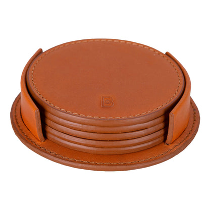 Lavion Leather Cup Coaster Set