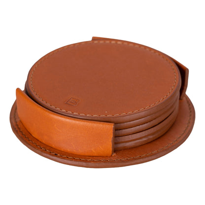 Lavion Leather Cup Coaster Set