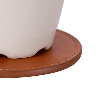 Lavion Leather Cup Coaster Set