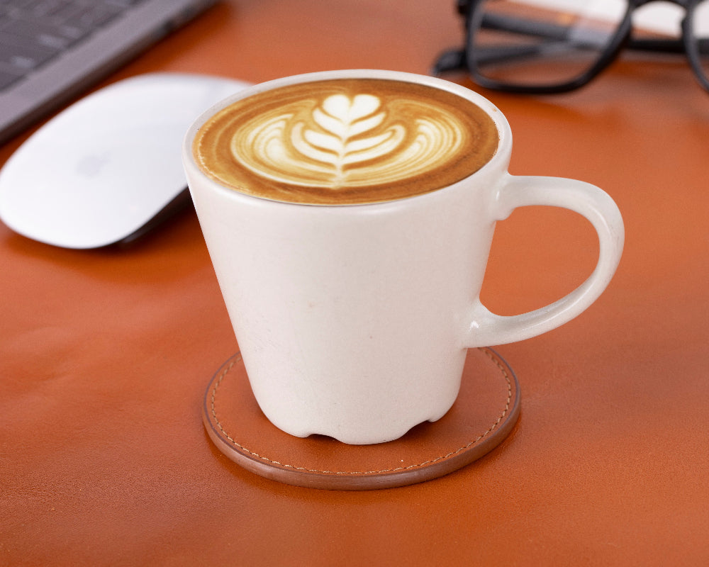 Lavion Leather Cup Coaster Set