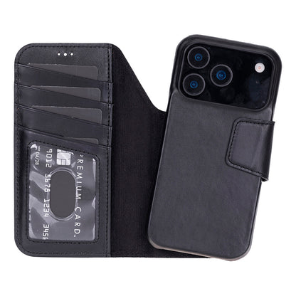 Elite Magic iPhone 17 Pro Leather Detachable Wallet Case