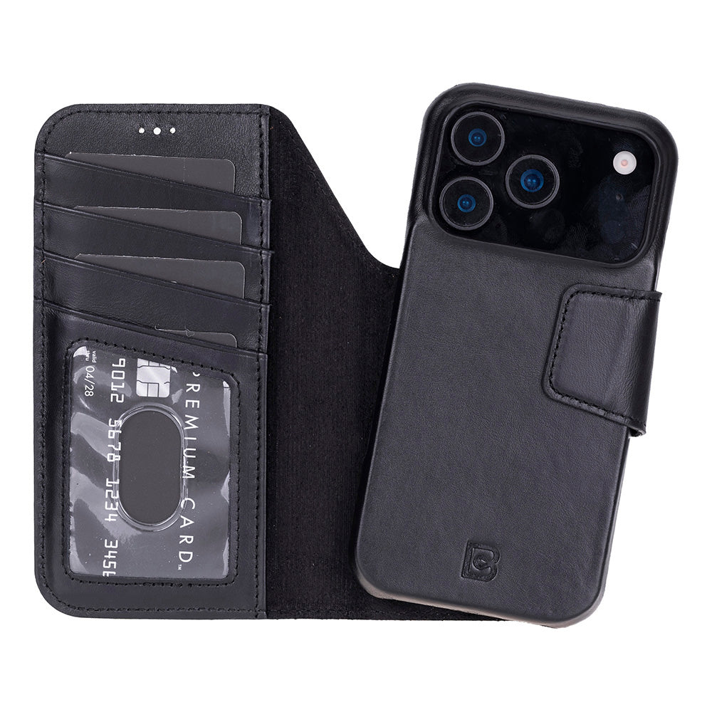 Elite Magic iPhone 17 Pro Detachable Leather Wallet Case