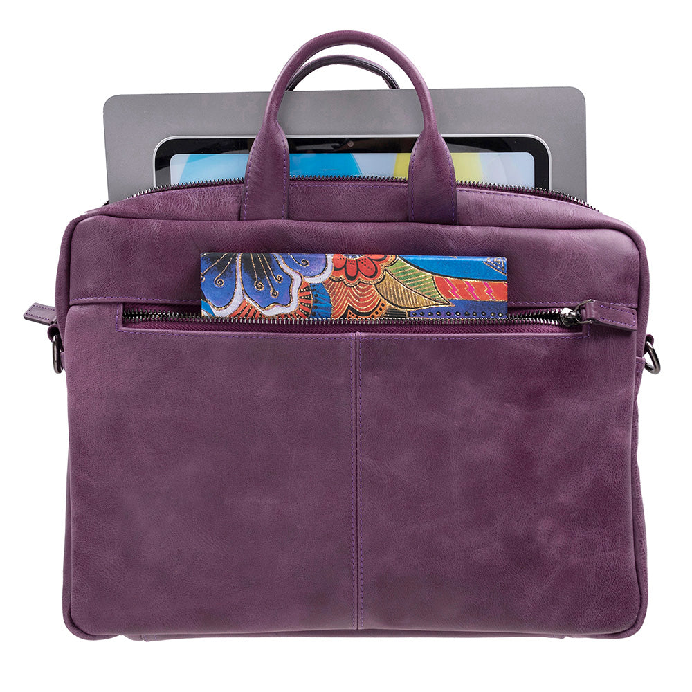 Apollo Leather Business Briefcase / Laptop Case 16"