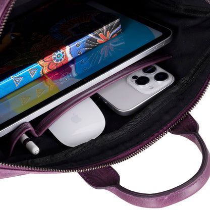 Apollo Leather Business Briefcase / Laptop Case 16"