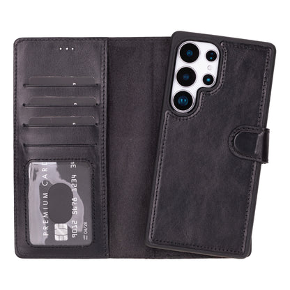 Magic Samsung Galaxy S25 Ultra Detachable Leather Wallet Case