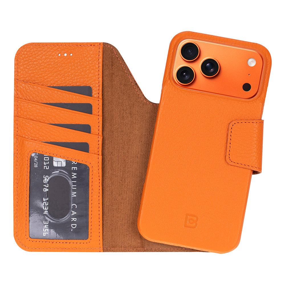 Elite Magic iPhone 17 Pro Detachable Leather Wallet Case