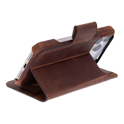 Elite Magic iPhone 17 Pro Leather Detachable Wallet Case