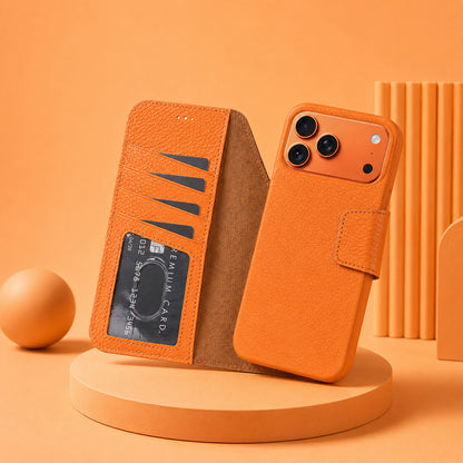 Elite Magic iPhone 17 Pro Leather Detachable Wallet Case
