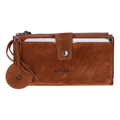 Camel Lozan Genuine Leather Crossbody Phone Wallet Bag