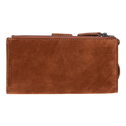 Camel Lozan Genuine Leather Crossbody Phone Wallet Bag